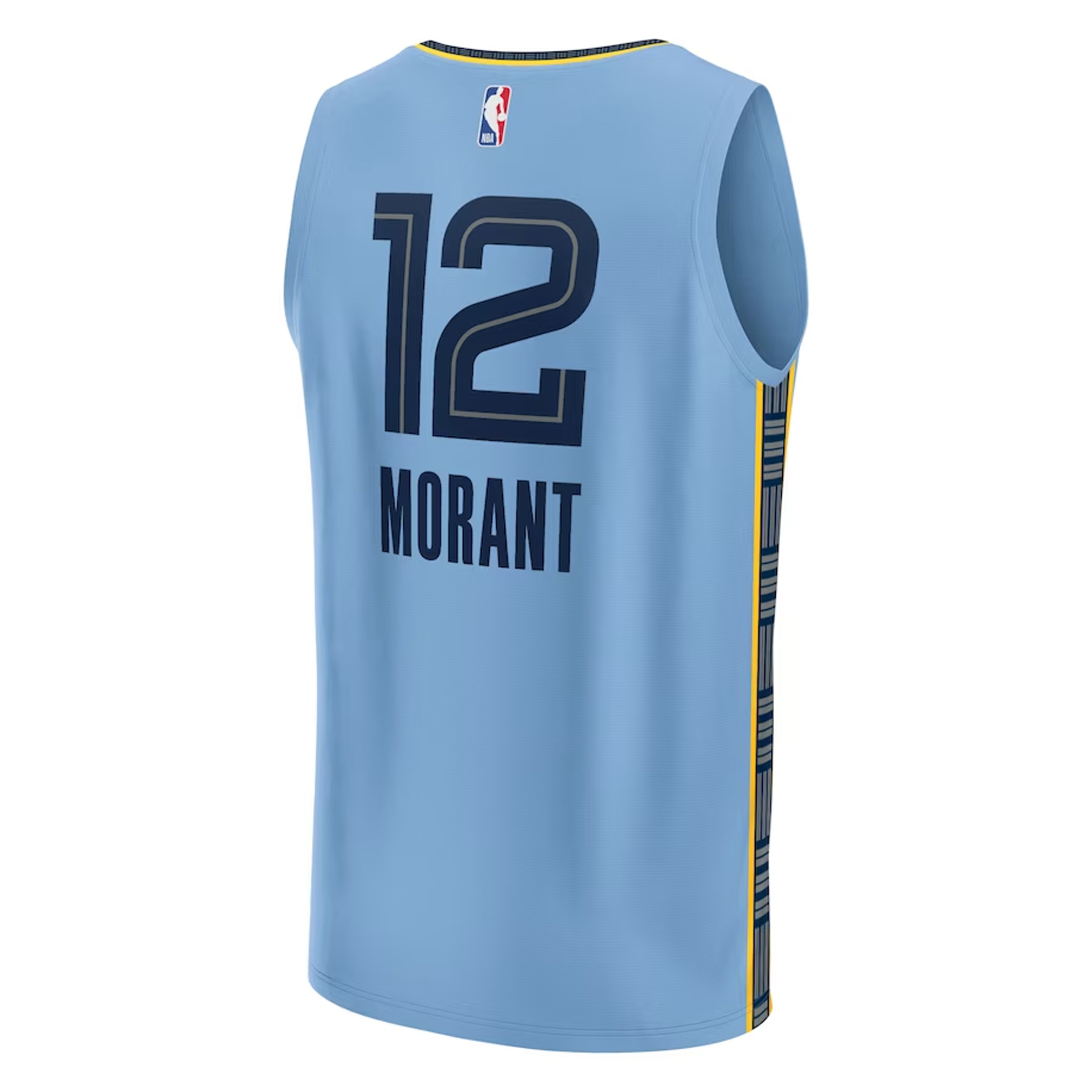 Ja Morant Memphis Grizzlies Fanatics Pro Fast Break New Player Jersey - Statement Edition - Light Blue bck