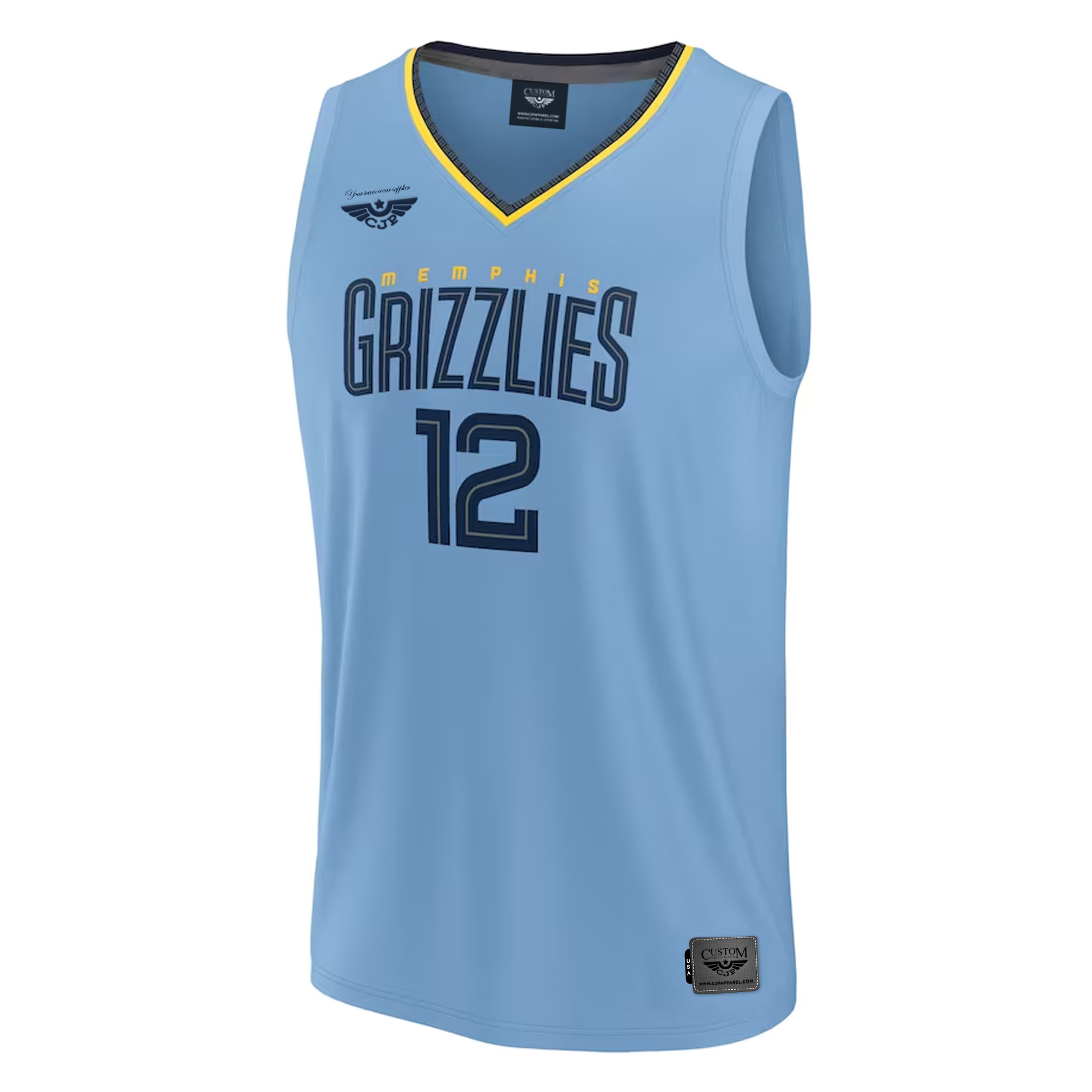 Ja Morant Memphis Grizzlies Fanatics Pro Fast Break New Player Jersey - Statement Edition - Light Blue front