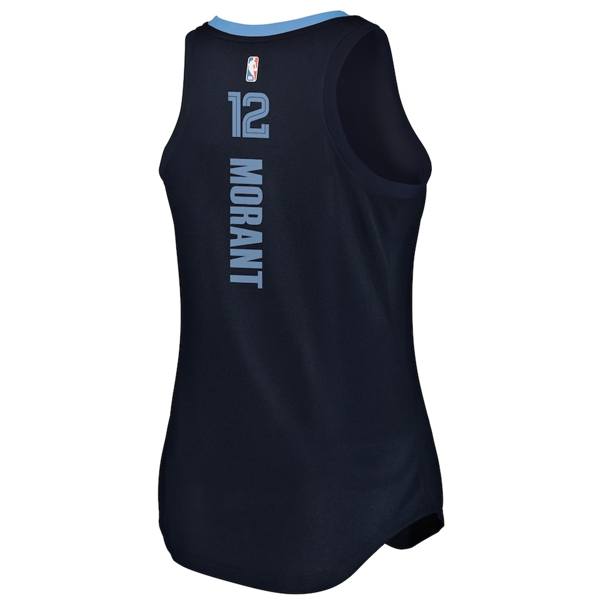 Ja Morant Memphis Grizzlies Fanatics Pro Women's 2019-20 Fast Break Team Tank Jersey - Icon Edition - Navy bck