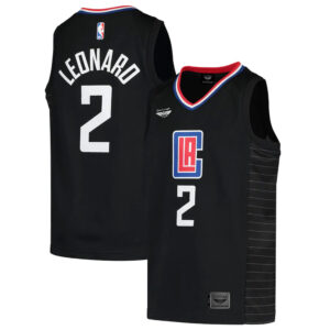 Youth Kawhi Leonard LA Clippers CJP 2020/21 Swingman Jersey - Black (Statement Edition)