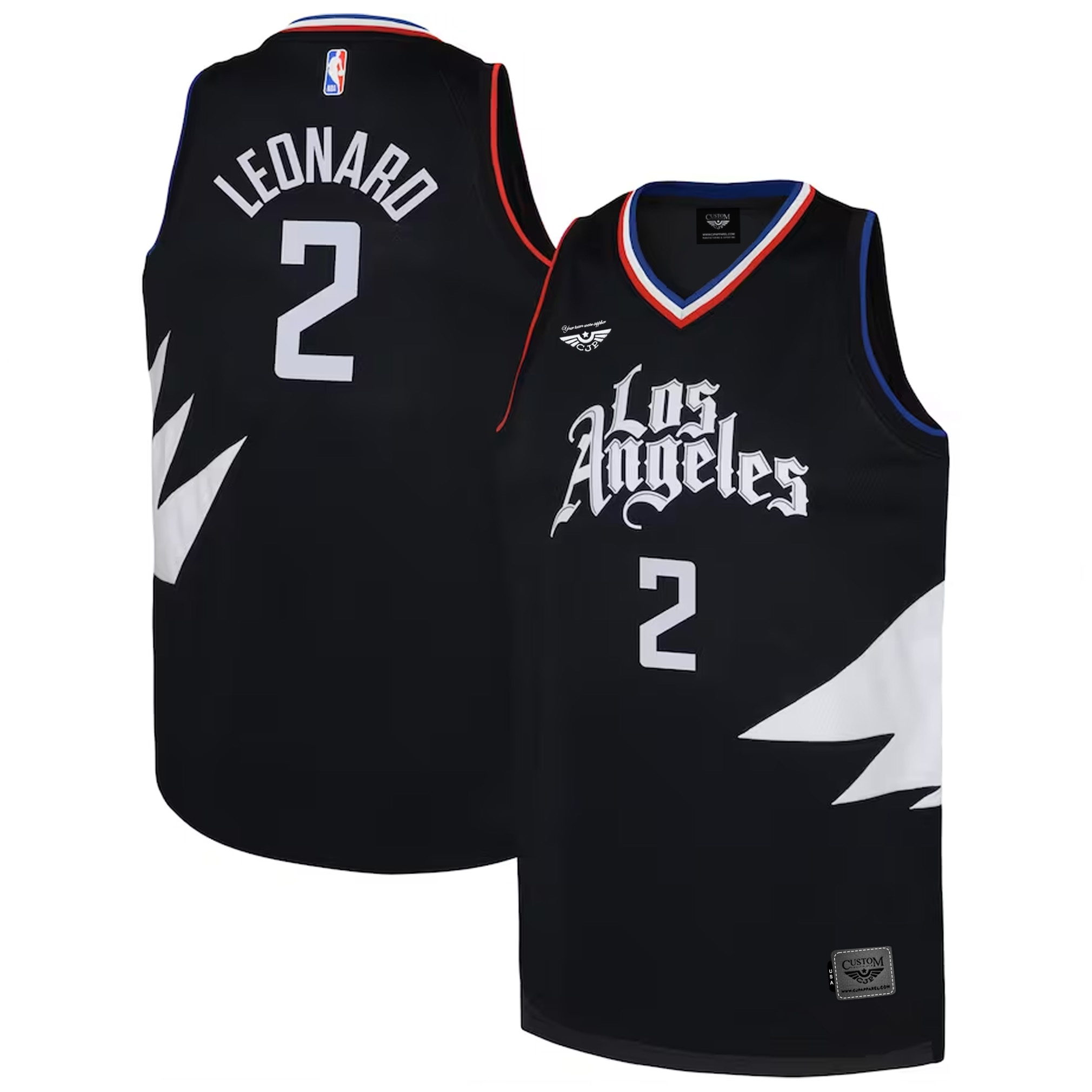 Kawhi Leonard LA Clippers Jordan Brand Youth Swingman Jersey - Statement Edition - Black both
