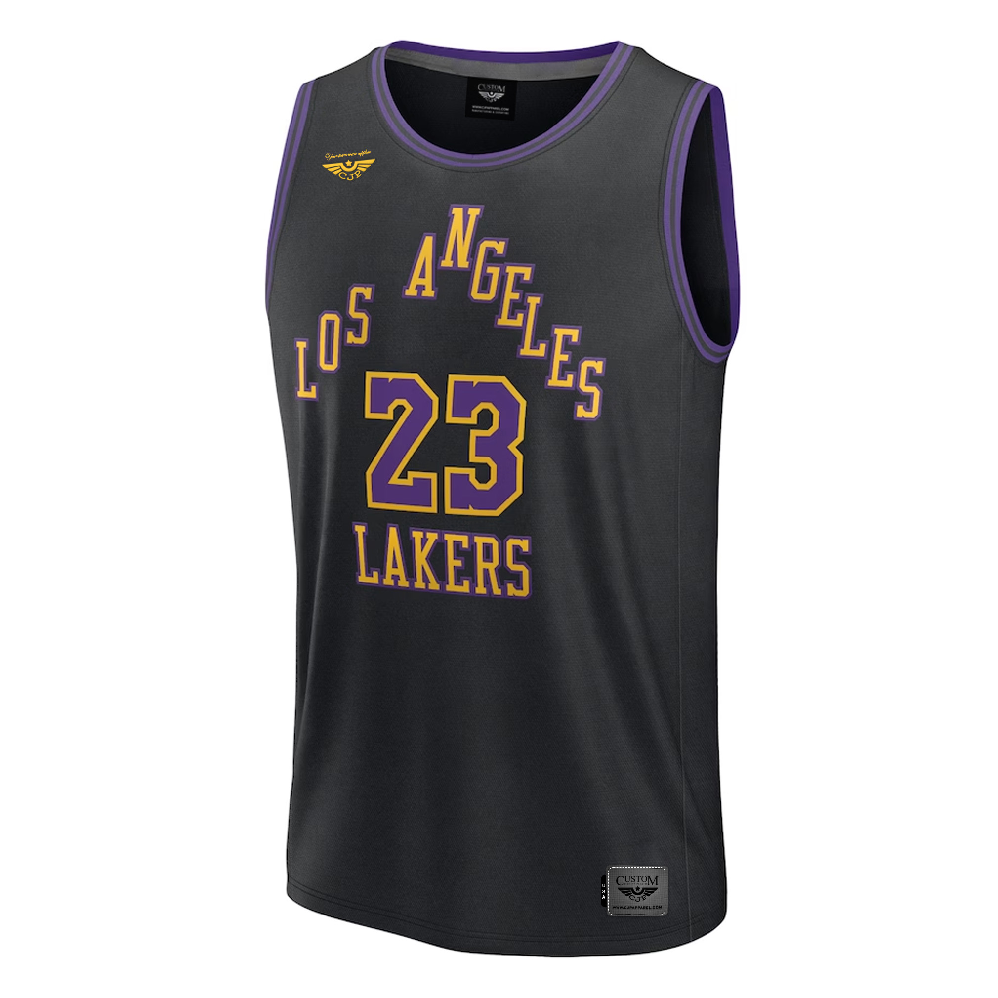 LeBron James Los Angeles Lakers Fanatics Pro Unisex 2023-24 Fast Break Jersey - Black - City Edition front