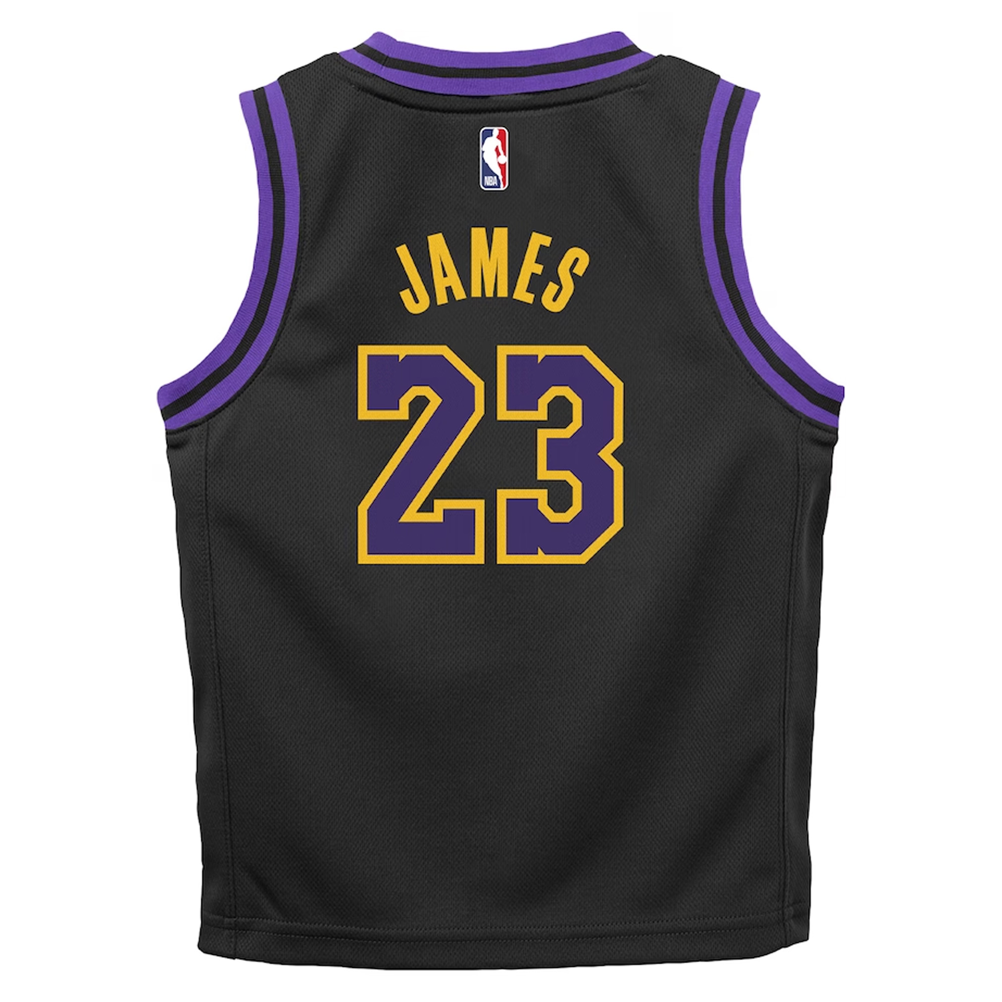 LeBron James Los Angeles Lakers CJP APPAREL Preschool 2023-24 Swingman New Jersey - City Edition - Black bck
