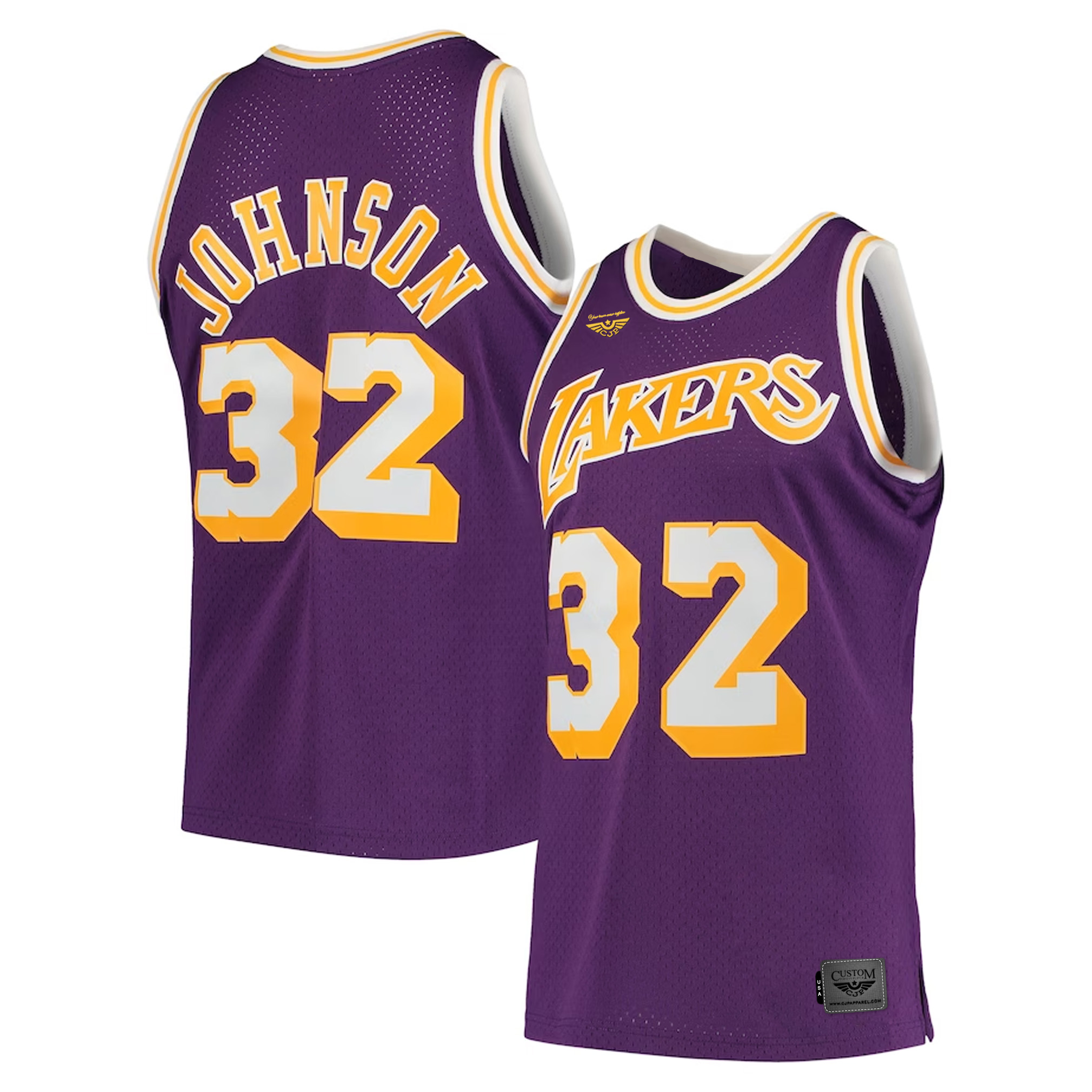 Magic Johnson Los Angeles Lakers Mitchell & Ness Hardwood Classics Swingman Jersey - Purple both