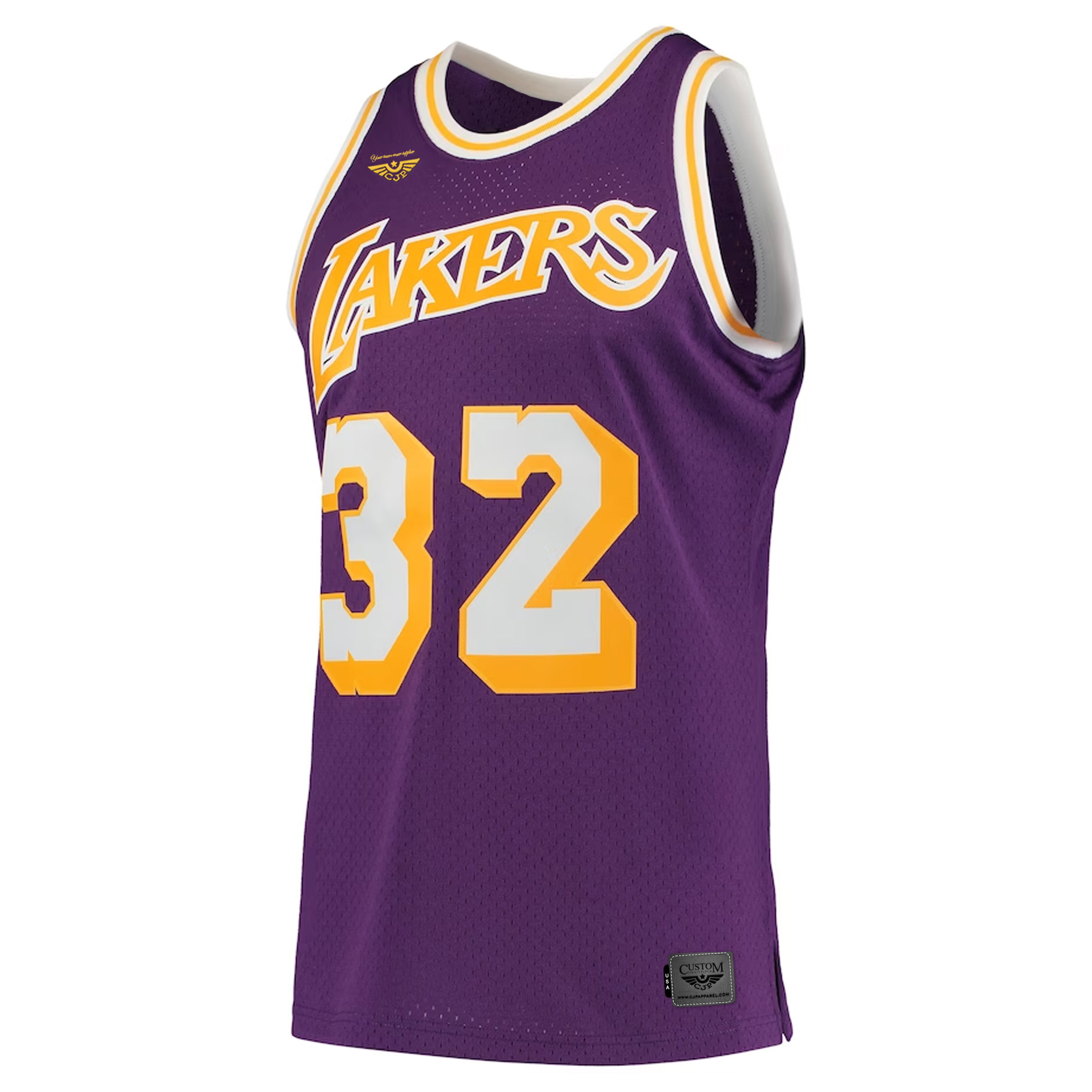 Magic Johnson Los Angeles Lakers Mitchell & Ness Hardwood Classics Swingman Jersey - Purple front