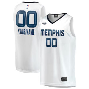 Youth Memphis Grizzlies CJP Fast Break  Custom Jersey - Association Edition - White