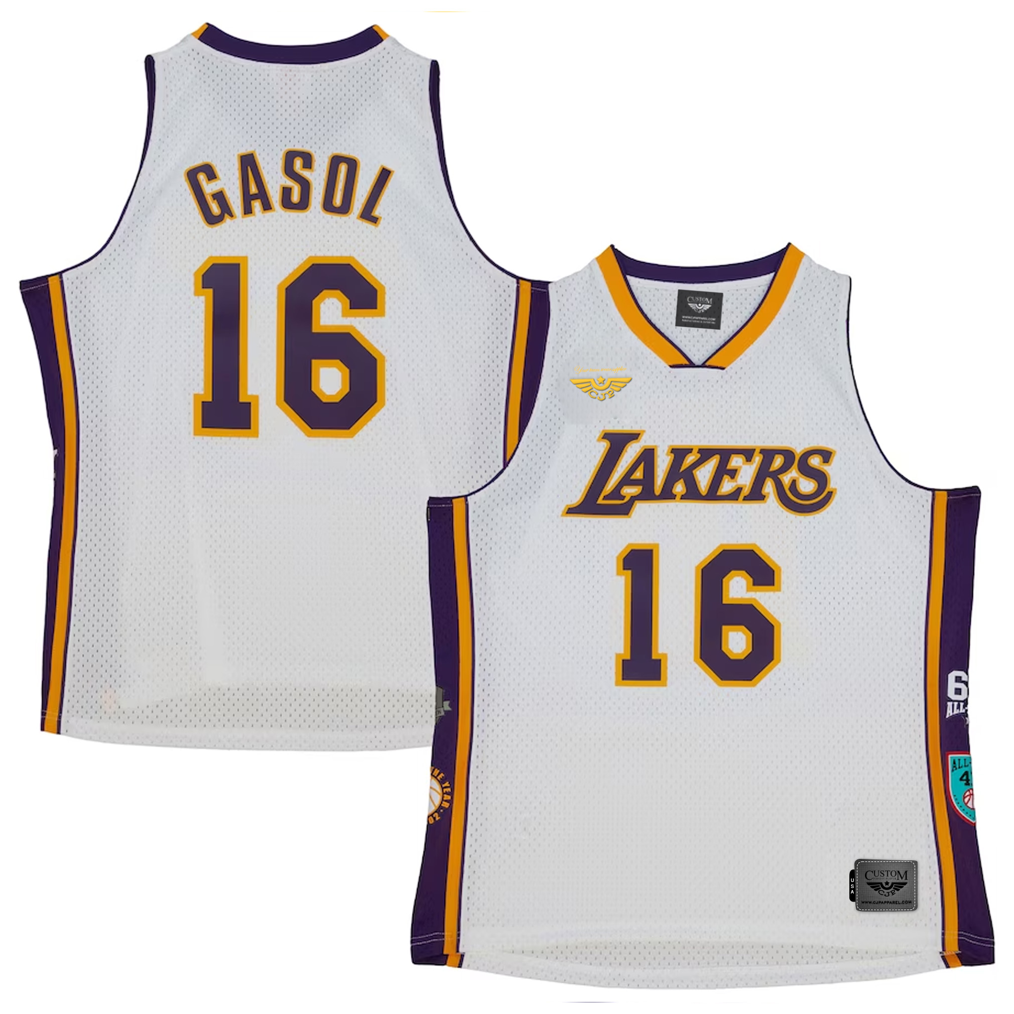 Pau Gasol Los Angeles Lakers Mitchell & Ness Unisex Hall of Fame Class of 2023 Throwback Swingman Jersey - White both