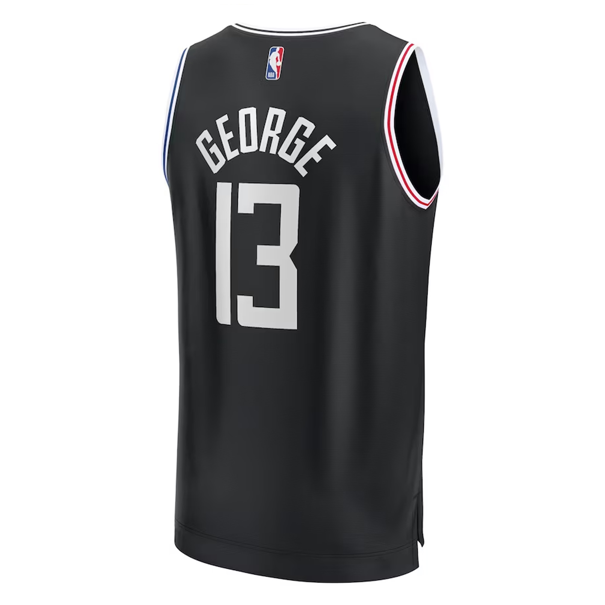 Paul George LA Clippers Fanatics Pro Youth 2022-23 Fastbreak Jersey - City Edition - Black bck