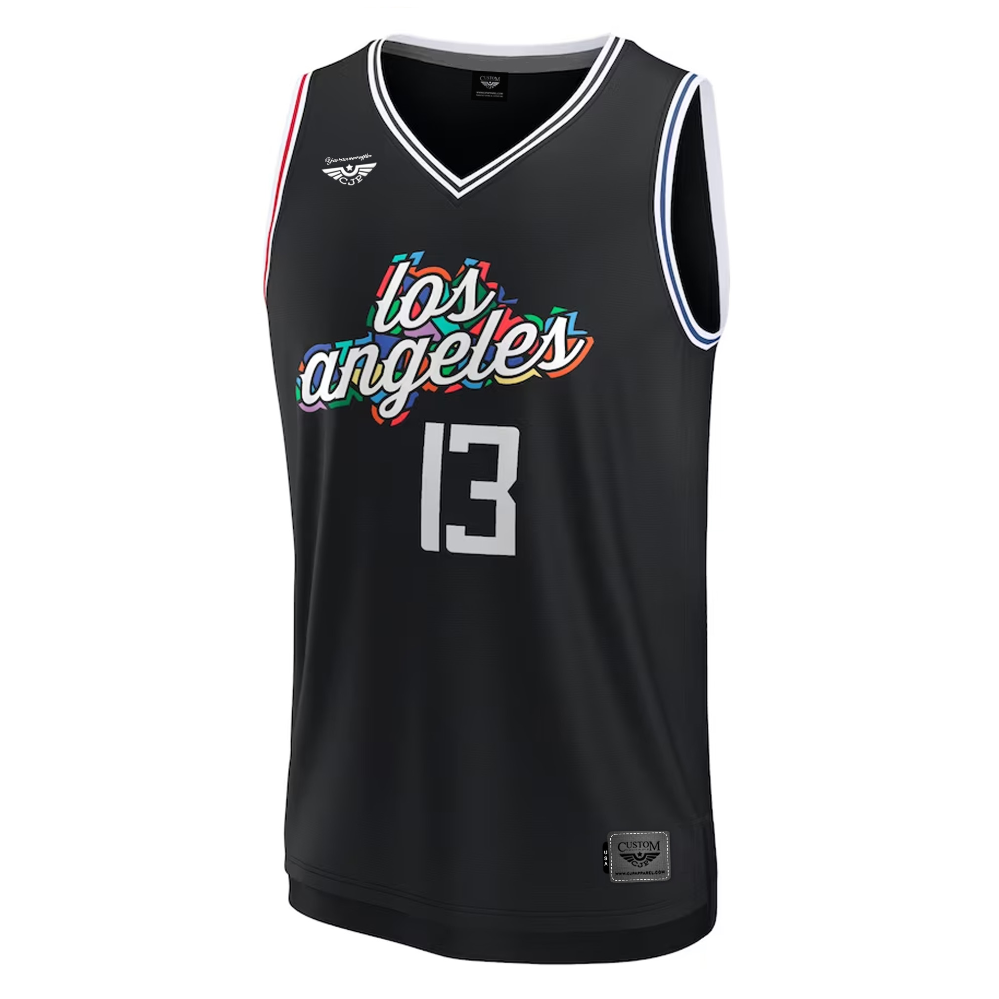 Paul George LA Clippers Fanatics Pro Youth 2022-23 Fastbreak Jersey - City Edition - Black front