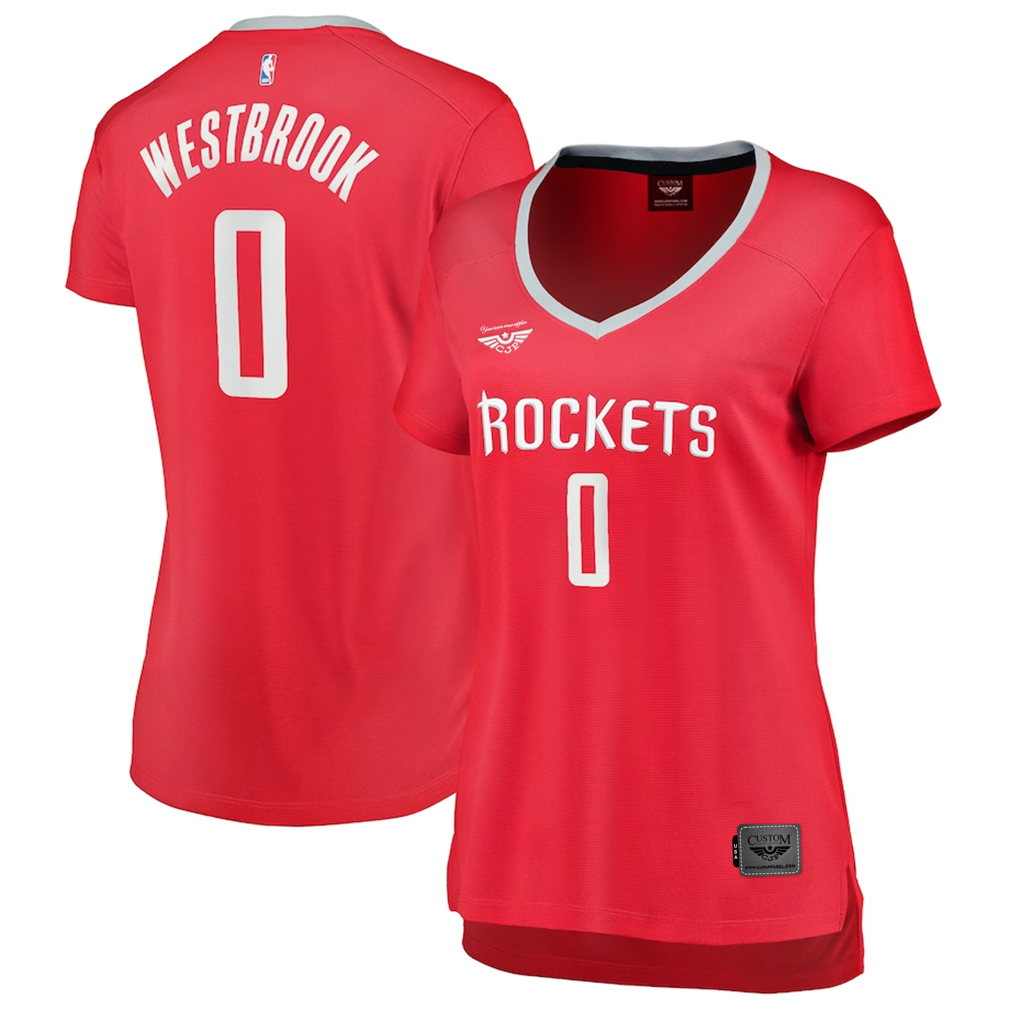 Russell Westbrook Houston Rockets Fanatics Pro Women's Fast Break New Jersey Red - Icon Edition both