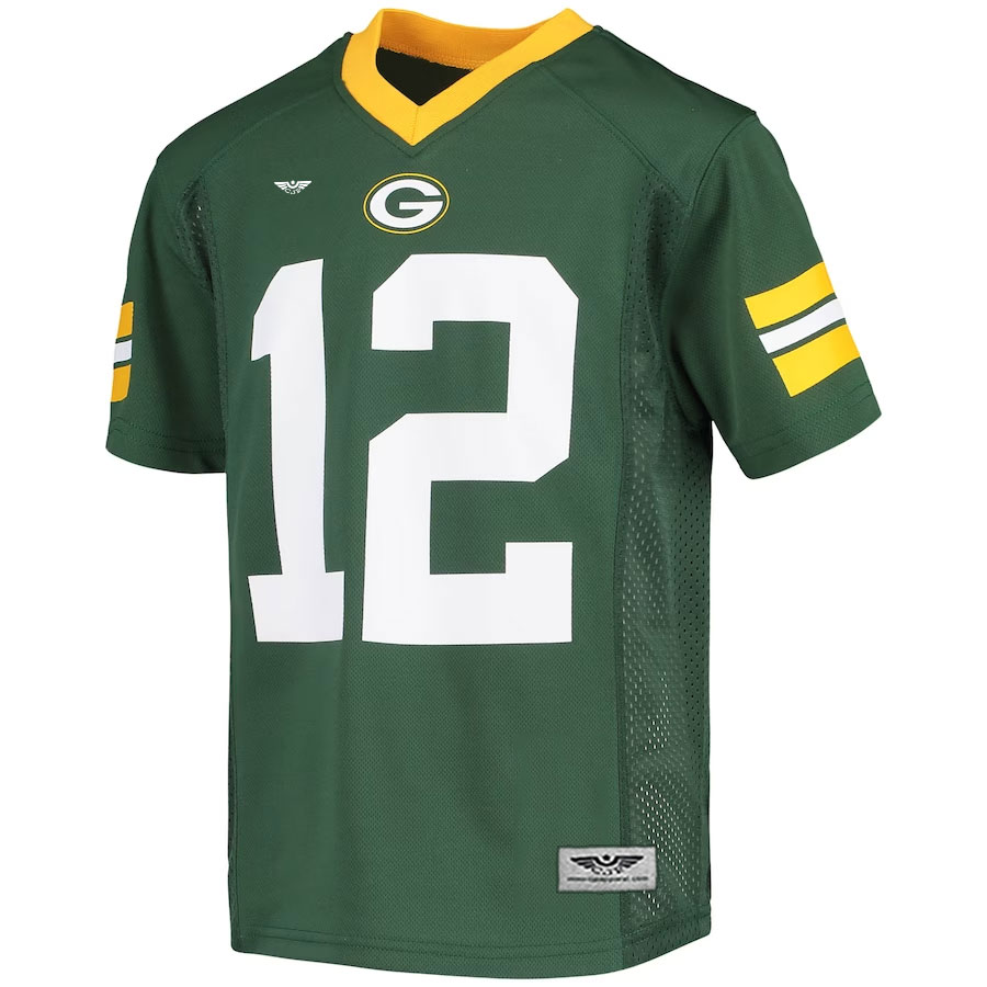 Aaron-Rodgers-Green-Bay-Packers-CJP-Apparel-New-Player-Jersey---Green.Furent-Viwe