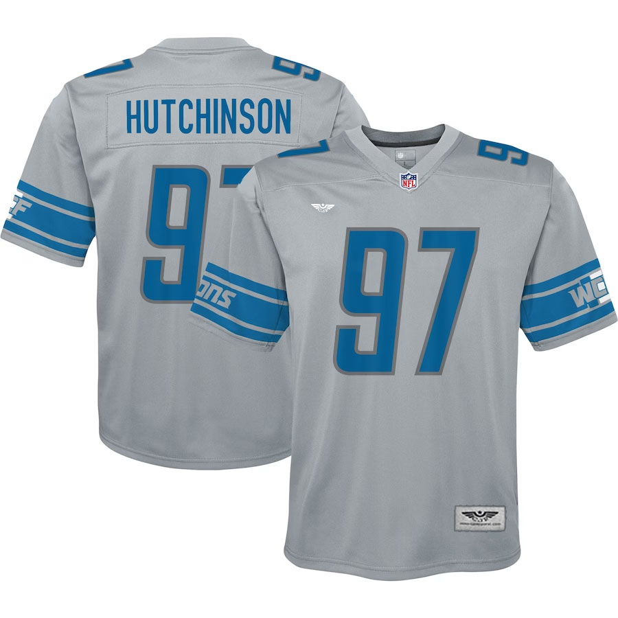 Aidan-Hutchinson-Detroit-Lions-CJP-Apparel-Inverted-Game-Jersey---Silver