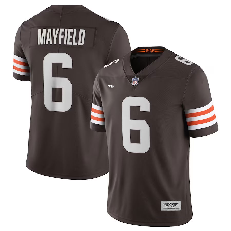 Baker-Mayfield-Cleveland-Browns-CJP-Apparel-Vapor-Limited-Player-Jersey---Brown