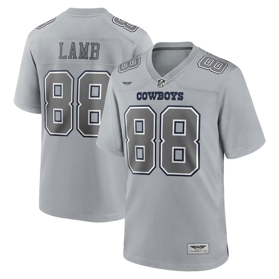 CeeDee-Lamb-Dallas-Cowboys-CJP-Apparel-Atmosphere-Fashion-Game-Jersey---Gray