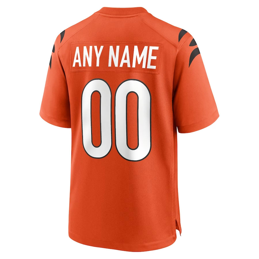 Cincinnati-Bengals-CJP-Apparel-Alternate-Game-Custom-Jersey---Orange.Back-Viwe