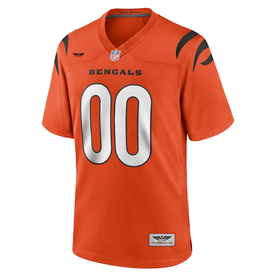 Cincinnati-Bengals-CJP-Apparel-Alternate-Game-Custom-Jersey---Orange.Furent-Viwe