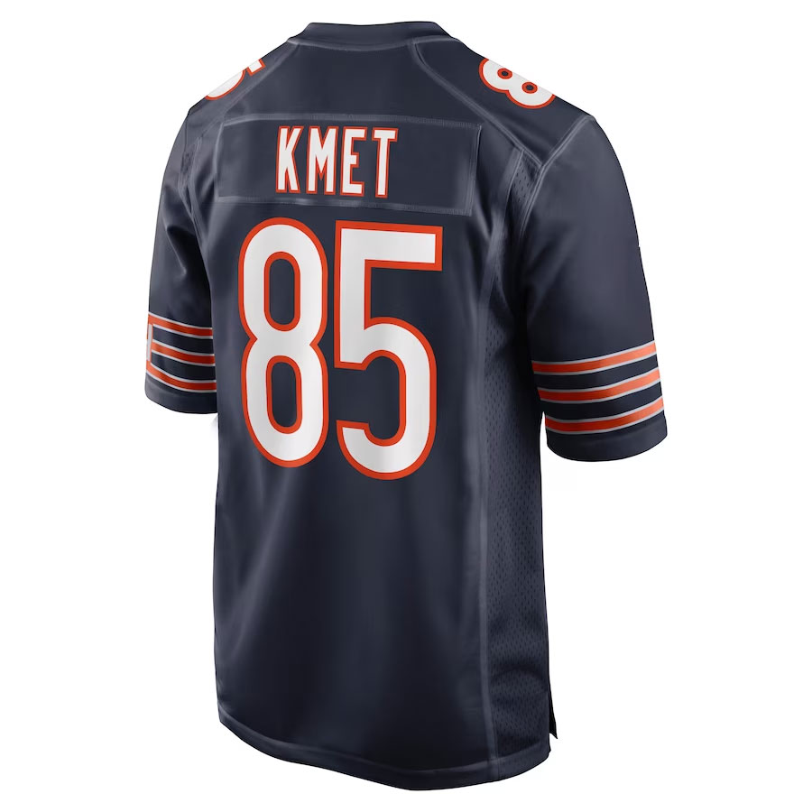 Cole-Kmet-Chicago-Bears-CJP-Apparel-Player-Game-Jersey---Navy.Back-Viwe