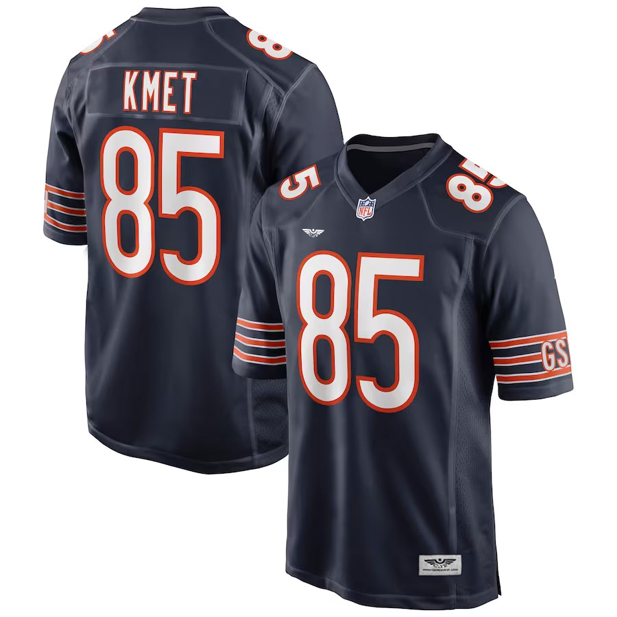 Cole-Kmet-Chicago-Bears-CJP-Apparel-Player-Game-Jersey---Navy