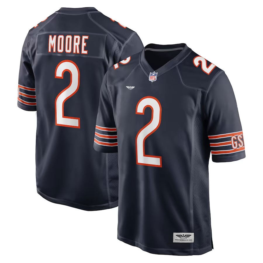 D J -Moore-Chicago-Bears-CJP-Apparel-Team-Color-Game-Jersey---Navy