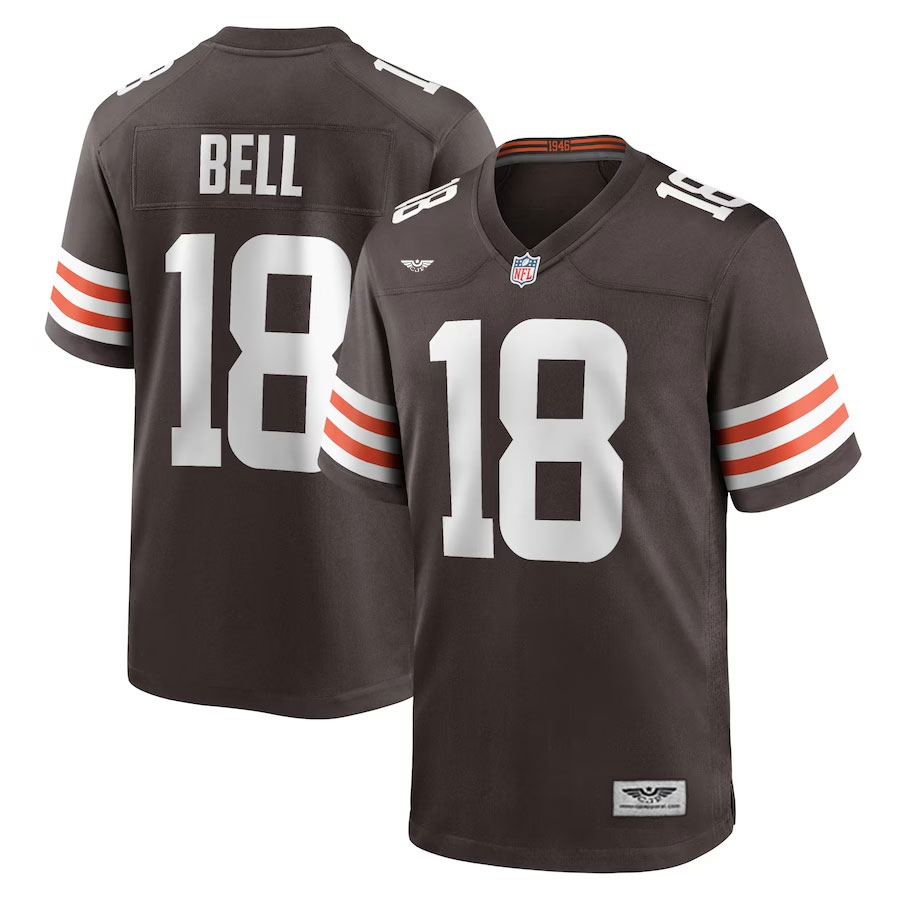 David-Bell-Cleveland-Browns-CJP-Apparel-Game-Jersey---Brown