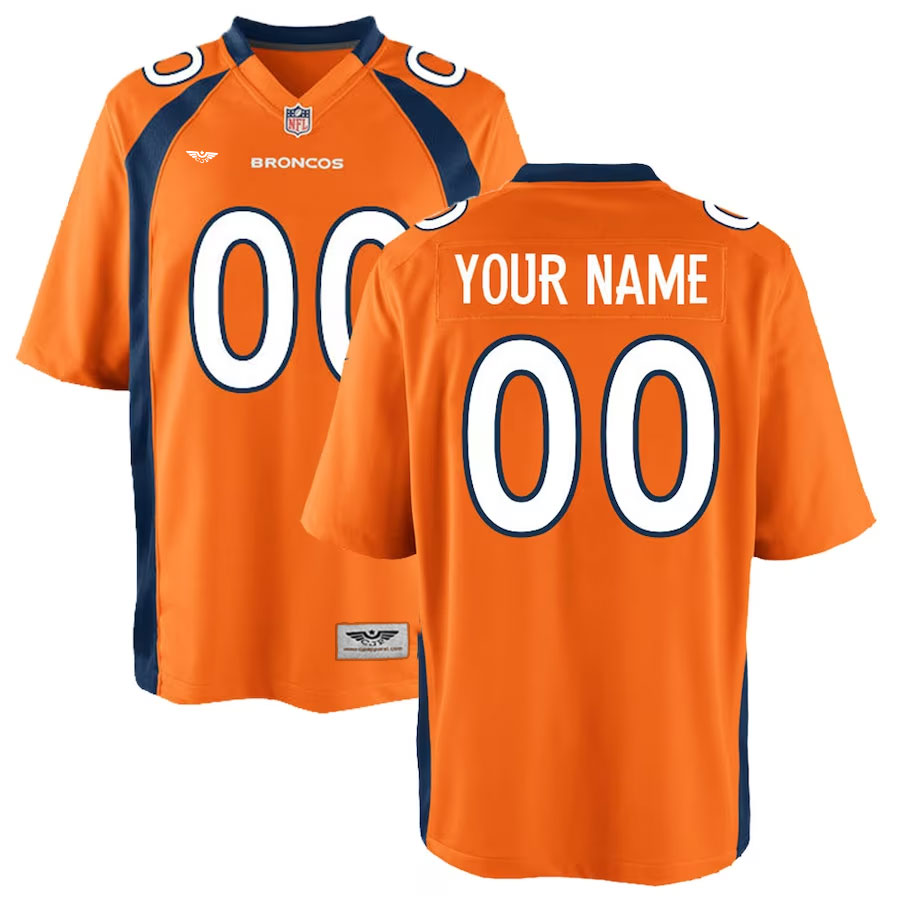 Denver-Broncos-CJP-Apparel-Custom-Game-Jersey---Orange