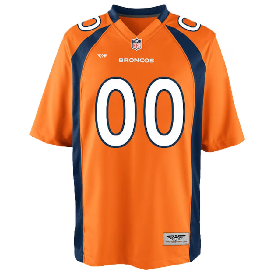 Denver-Broncos-CJP-Apparel-Custom-Game-Jersey---Orange.Furent-Viwe
