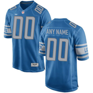 Detroit Lions CJP Apparel  Custom Game Jersey - Blue