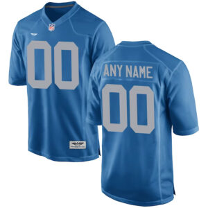Detroit Lions CJP Apparel Throwback Custom Game Jersey - Blue