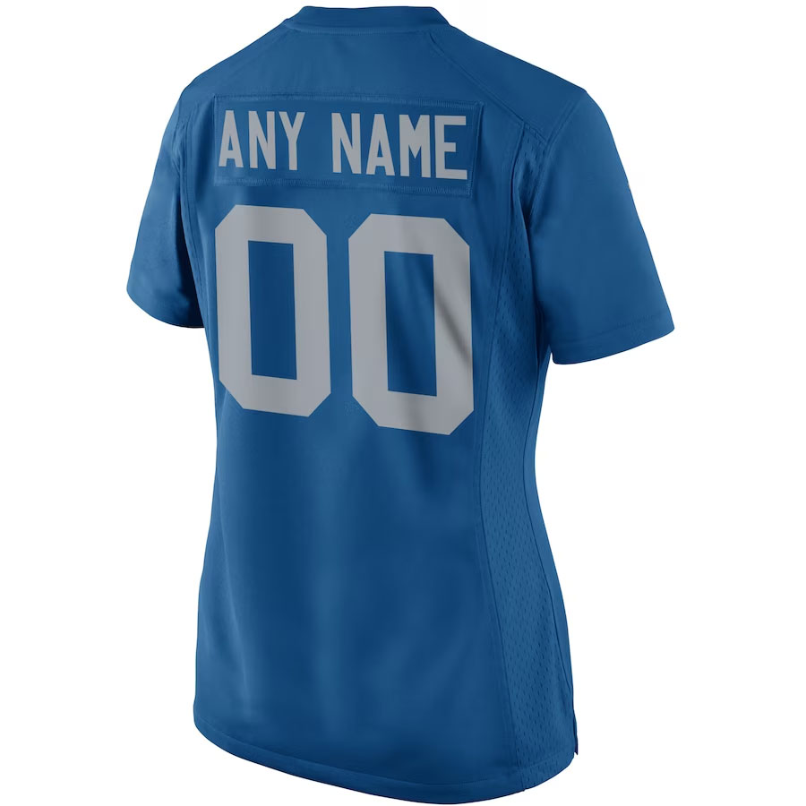 Detroit-Lions-CJP-Apparel-Women's-Throwback-Custom-Game-Jersey---Blue.Back-Viwe