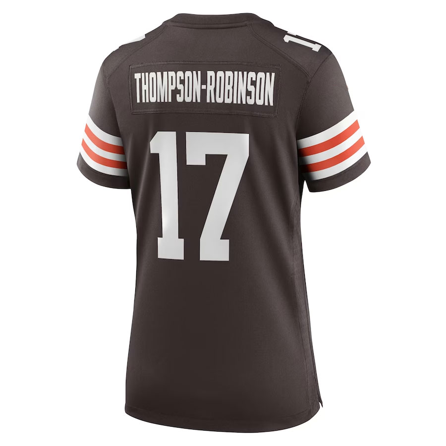 Dorian-Thompson-Robinson-Cleveland-Browns-CJP-Apparel-Women's-Team-Game-Jersey---Brown.Back-Viwe