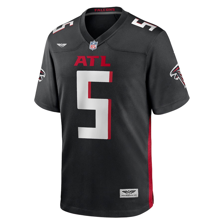 Drake-London-Atlanta-Falcons-CJP-Apparel-Player-Game-Jersey---Black-Furent-Viwe