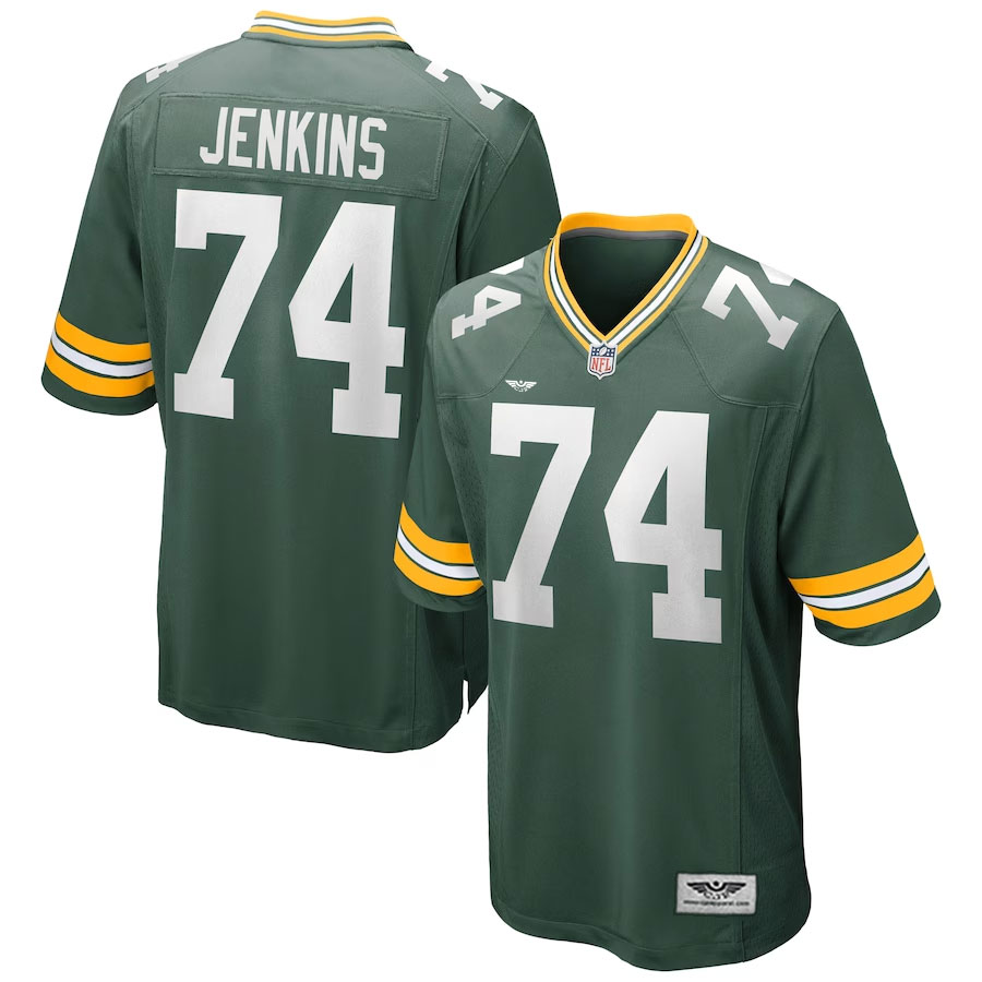 Elgton-Jenkins-Green-Bay-Packers-CJP-Apparel-Game-Jersey---Green