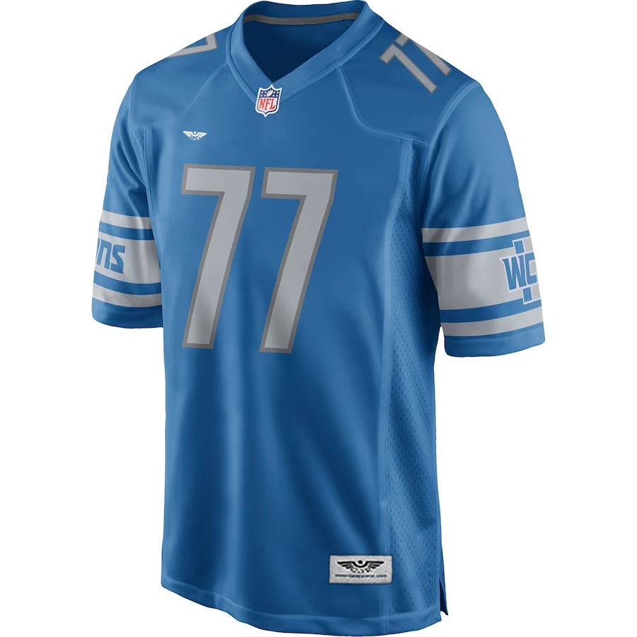 Frank-Ragnow-Detroit-Lions-CJP-Apparel-Game-Jersey---Blue.Furent-Viwe