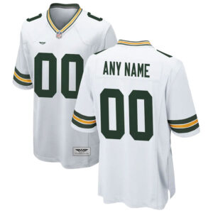 Green Bay Packers  CJP Apparel Custom Game Jersey - White