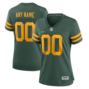 Green Bay Packers  CJP Apparel Women's Alternate Custom Jersey - Green