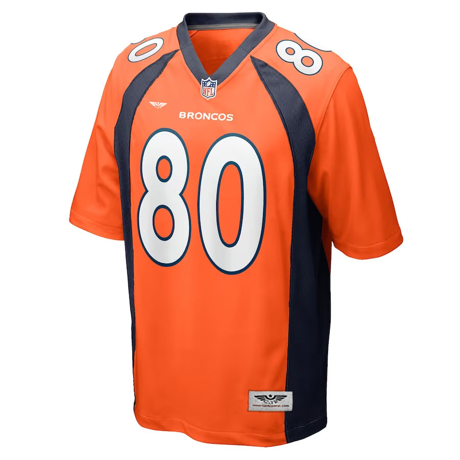 Greg-Dulcich-Denver-Broncos-CJP-Apparel-Game-Player-Jersey---Orange.Furent-Viwe
