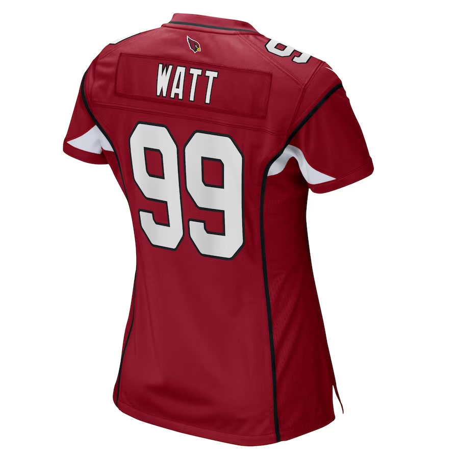 J-J--Watt-Arizona-Cardinals-CJP-Apparel-Women's-Game-Jersey---Cardinal-Back-Viwe