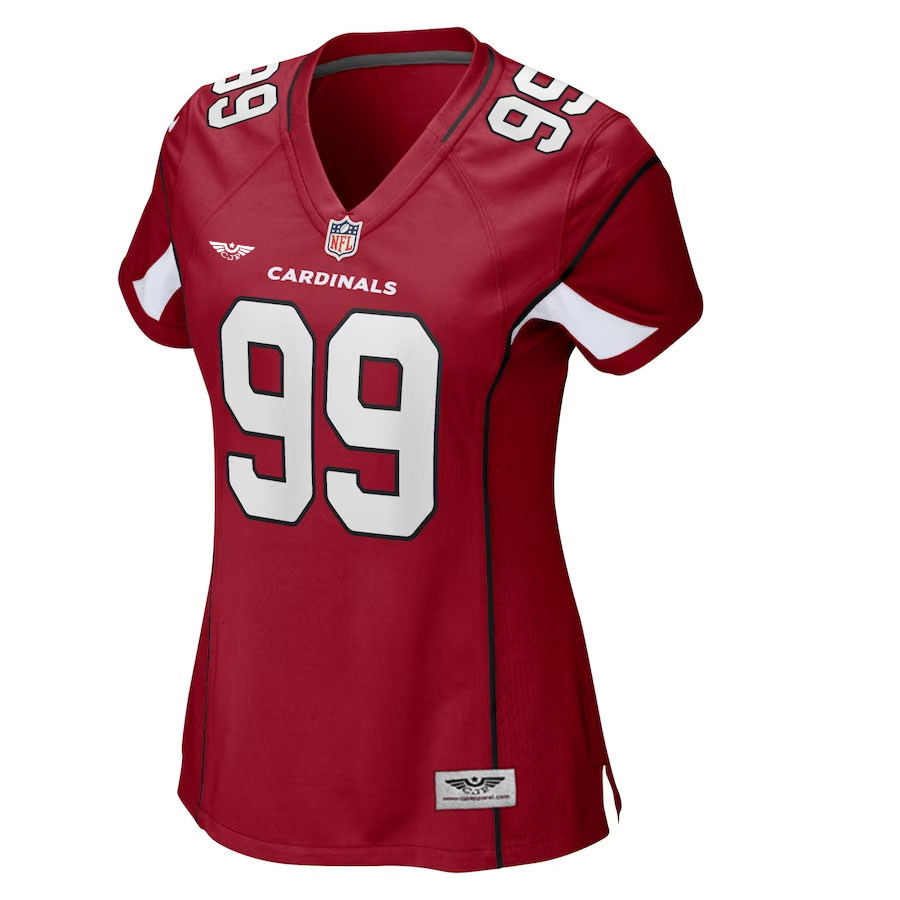 J-J--Watt-Arizona-Cardinals-CJP-Apparel-Women's-Game-Jersey---Cardinal-Furent-Viwe