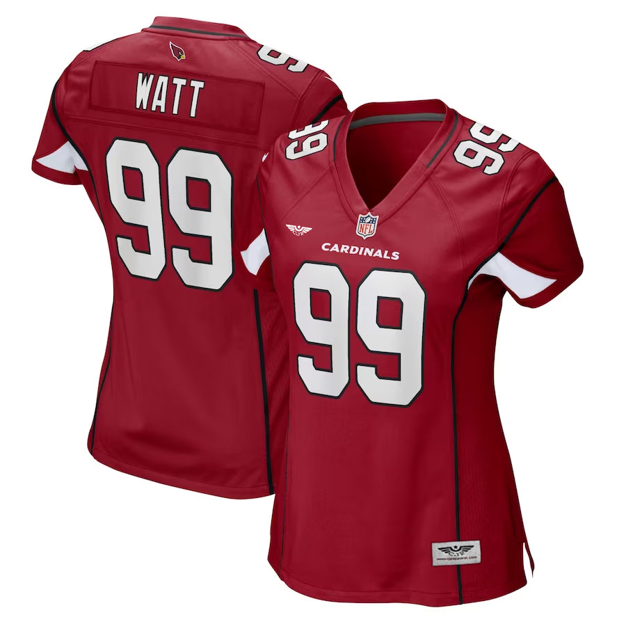 J J -Watt-Arizona-Cardinals-CJP-Apparel-Women's-Game-Jersey---Cardinal