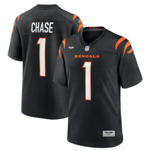 Ja'Marr Chase Cincinnati Bengals CJP Apparel 2021 NFL Draft First Round Pick Game Jersey - Black