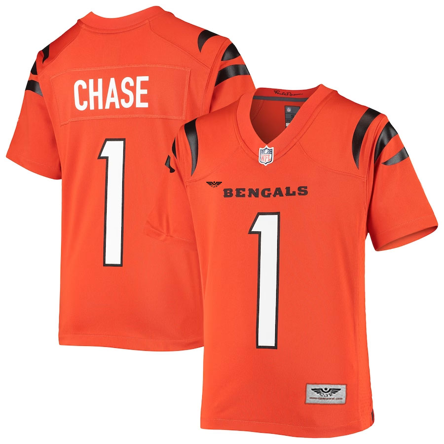 Ja'Marr-Chase-Cincinnati-Bengals-CJP-Apparel-Game-Jersey---Orange