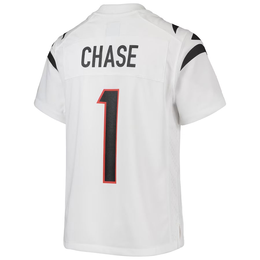 Ja'Marr-Chase-Cincinnati-Bengals-CJP-Apparel-Game-Jersey---White.Back-Viwe