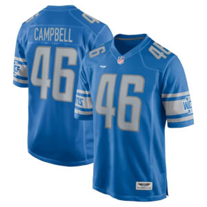 Jack Campbell Detroit Lions CJP Apparel 2023 NFL Draft First Round Pick Game Jersey - Blue