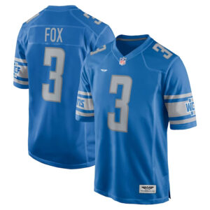 Jack Fox Detroit Lions CJP Apparel Game Jersey - Blue
