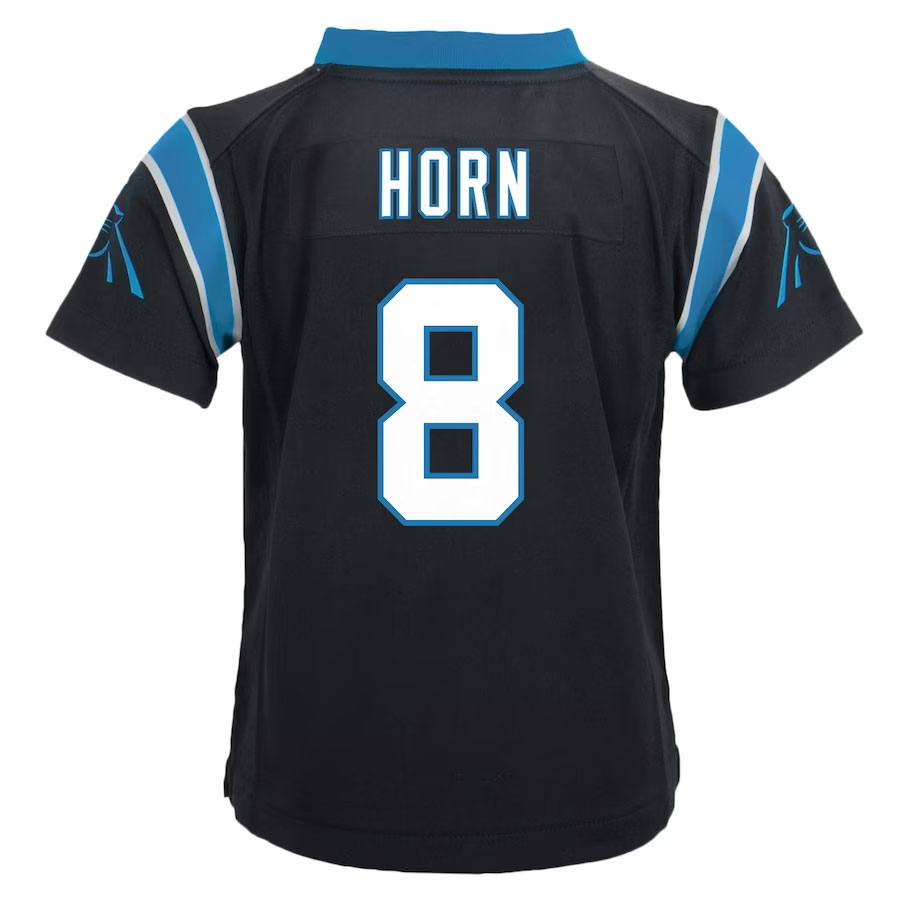 Jaycee-Horn-Carolina-Panthers-CJP-Apparel-Game-Jersey---Black.Back-Viwe