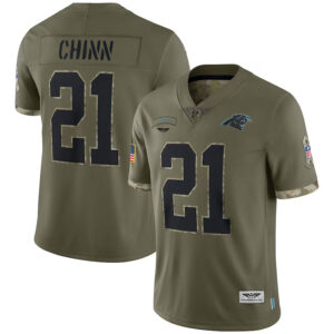 Jeremy Chinn Carolina Panthers CJP Apparel 2022 Salute To Service Limited Jersey - Olive