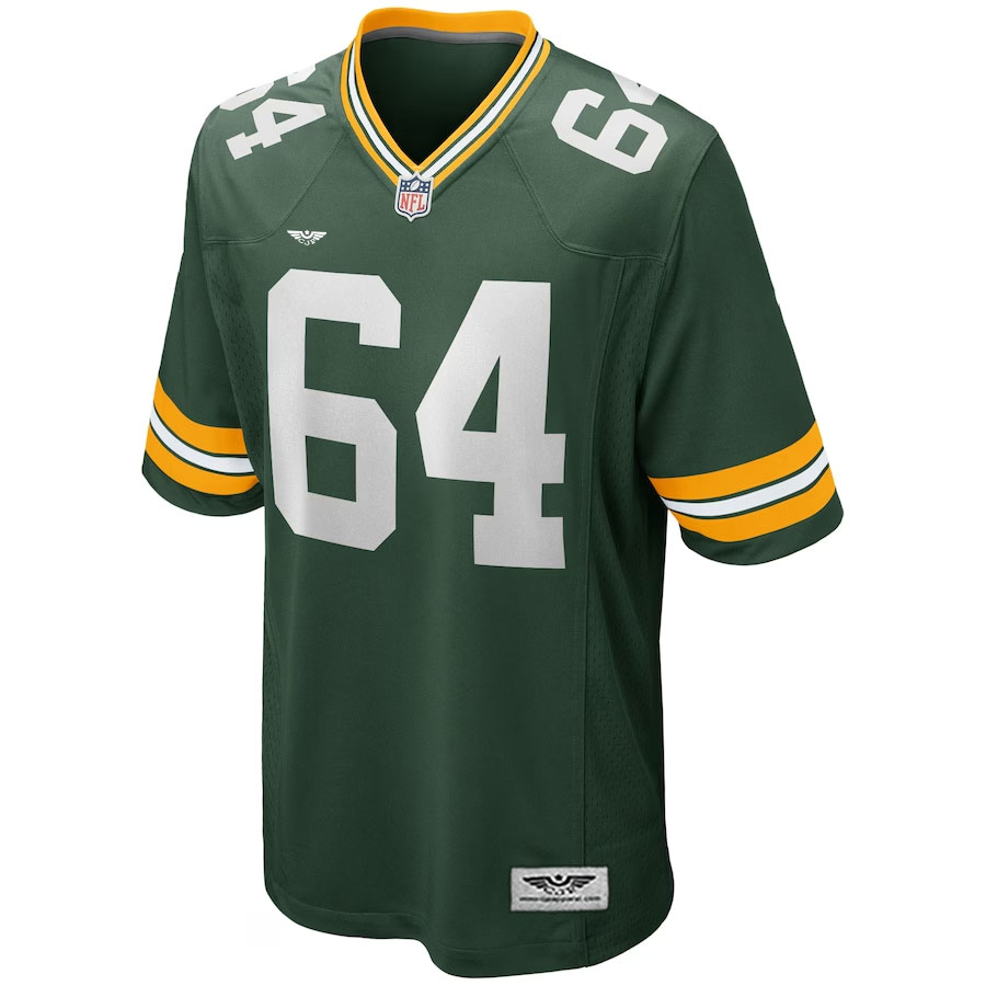 Jerry-Kramer-Green-Bay-Packers-CJP-Apparel-Game-Retired-Player-Jersey---Green.Furent-Viwe