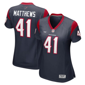 Jesse Matthews Houston Texans CJP Apparel Women's Team Game Jersey - Navy