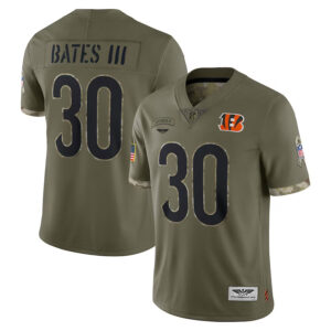 Jessie Bates III Cincinnati Bengals  CJP Apparel 2022 Salute To Service Limited Jersey - Olive