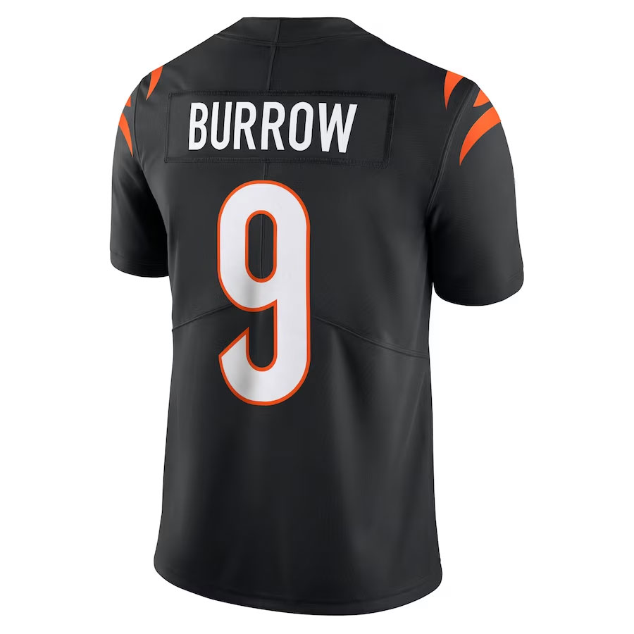 Joe-Burrow-Cincinnati-Bengals-CJP-Apparel-Vapor-Untouchable-Limited-Jersey---Black.Back-Viwe